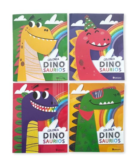 COLECCIÓN COLOREA DINOSAURIOS GLITTER